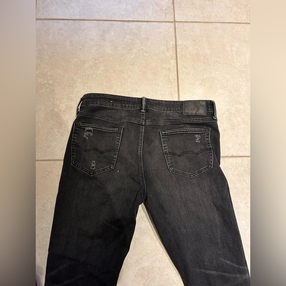 American eagle 36x34 men’s black ripped skinny jeans - Picture 12 of 12